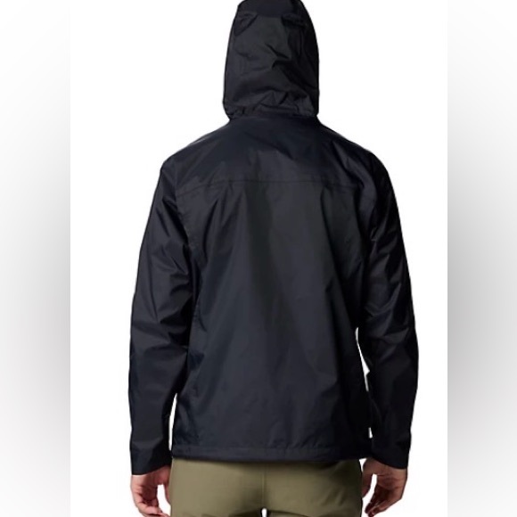 Columbia Black OMNI TECH Waterproof Breathable Mesh Hooded Raincoat - Picture 2 of 16